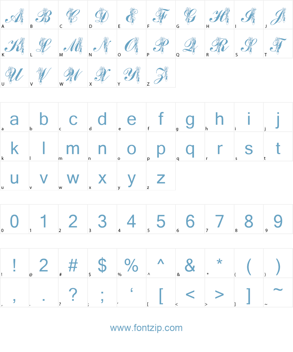 LMS Toe Shoes Font Character